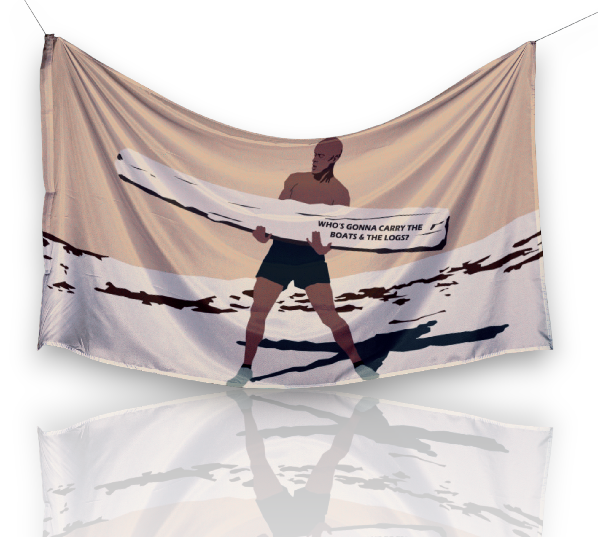 David Goggins "Who's Gonna Carry The Boats and The Logs" Dorm Wall Flag