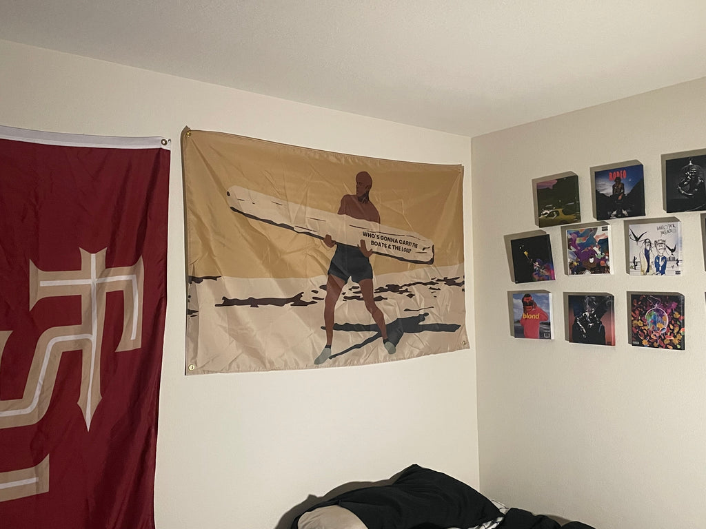 David Goggins "Who's Gonna Carry The Boats and The Logs" Dorm Wall Flag