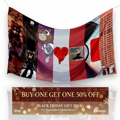 Kanye West "Album Collage" Dorm Flag