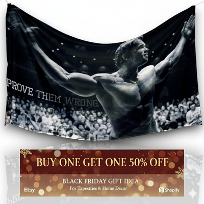 Arnold Schwarzenegger: Prove Them Wrong Dorm Flag