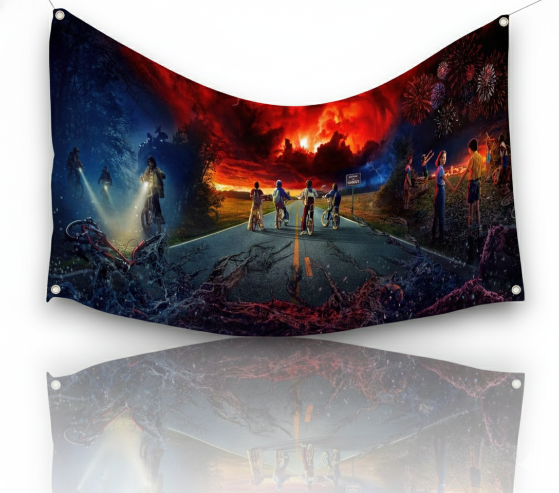 Custom Stranger Things Dorm Wall Flag