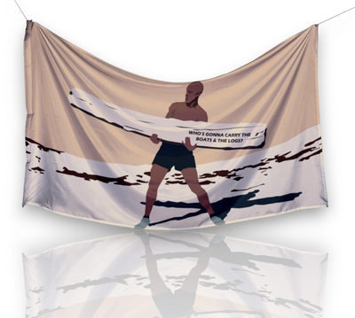 David Goggins "Who's Gonna Carry The Boats and The Logs" Dorm Wall Flag